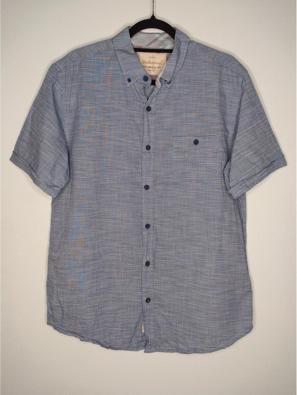 NWOT Weatherproof Men's Blue Button Down Shirt Size Large